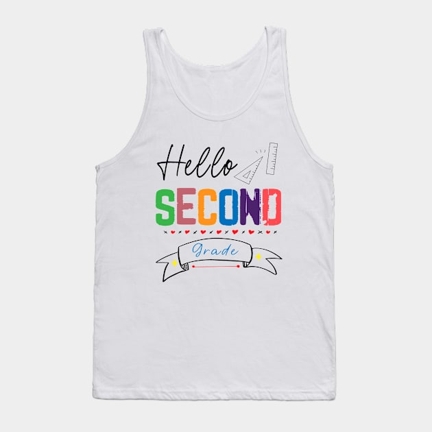 Hello Second Grade - Back to school Tank Top by SILVER01